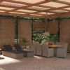 11 Piece Patio Dining Set Poly Rattan Brown