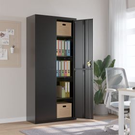 File Cabinet Black 35.4"x15.7"x78.7" Steel