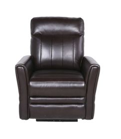 Sophisticated Contemporary Motion Upholstery - Top-Grain Leather, Power Leg Rest, Articulating Headrest - Channel-Back Design