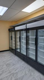 Fricool 51" Glass Door Merchandiser Refrigerator Beverage Cooler with Swing door