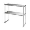 Kitchen Stainless Steel Overshelf with Adjustable Lower Shelf