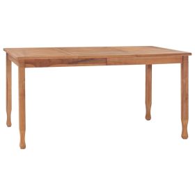 Patio Dining Table 59.1"x35.4"x29.5" Solid Teak Wood