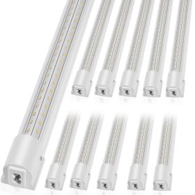 VEVOR 10 Pack LED Shop Light, 8 FT, 80W Linkable Shop Light Fixture