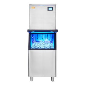 VEVOR Commercial Ice Maker, 450LBS/24H Ice Making Machine with 330.7LBS Large Storage Bin