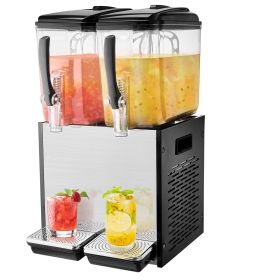 VEVOR Commercial Beverage Dispenser 12L x 2 Tanks Cold Juice Ice Drink Dispenser