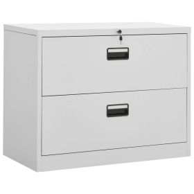 Filing Cabinet Light Gray 35.4"x18.1"x28.5" Steel