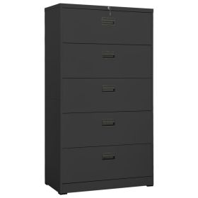 Filing Cabinet Anthracite 35.4"x18.1"x64.6" Steel