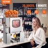 VEVOR Commercial Orange Juicer Machine, 120W Automatic Juice Extractor, Stainless Steel Orange Squeezer 20 Oranges/Minute, with Pull-Out Filter Box