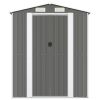 Garden Shed Light Gray 75.6"x369.3"x87.8" Galvanized Steel