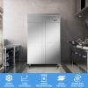 4-Door Upright Freezer with 8 Adjustable Shelves, 48" Wide Stainless Steel Reach-in, Temperature Control -1��F ~ 8��F