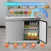 Refrigerated 48" Wide Sandwich Salad Prep Station 1 Door with 8 Plate Capacity