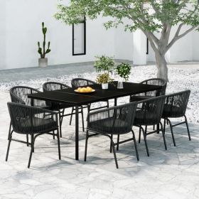 9 Piece Patio Dining Set Anthracite