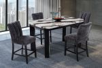 MAGALY DARK GREY BAR TABLE AND BAR STOOL SET