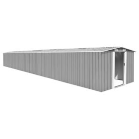 Garden Shed Gray 101.2"x389.8"x71.3" Galvanized steel