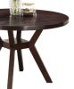 Drake Gray Fabric & Espresso Finish 5PCs Dining Room Set