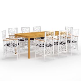 9 Piece Patio Dining Set White