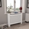 Radiator Covers 2 pcs White 44.1"x7.5"x32.1" MDF