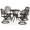 5 Piece Bistro Set Cast Aluminum Bronze