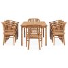 9 Piece Patio Dining Set Solid Teak Wood