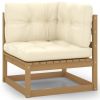 8 Piece Patio Lounge Set with Cushions Solid Pinewood