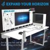 DEZCTOP Bifrost 160 63W x 28D Gaming PC Computer Desk with Shelves;  Large Workstation for Gamers or Home Office with Pegboard;  Built-in Cable Manage